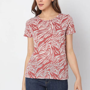 T-shirt personnalisé à manches courtes pour femme, en toile 100 % coton, anti-plis, respirant, décontracté, sur mesure - Product Image 1