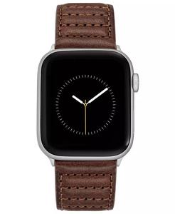 Cinturino in pelle Premium da uomo con motivo cucito marrone compatibile con orologio Apple 42/44/45/Ultra/Ultra 2 | Vince Camuto - Product Image 1