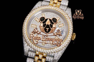 Stainless Steel Round Case Wristwatch with Brilliant Stone Luxury Diamond <b>Watch</b> Analog Quartz <b>Mens</b> <b>Watch</b> <b>for</b> Sale - Product Image 1