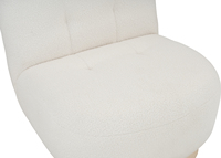 Fauteuil de salon contemporain et moderne en polyester durable, avec pieds en bois massif, pour salon, hôtel et usage domestique