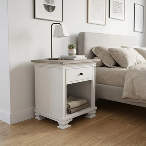 Elish Handcrafted Wooden <b>Bedside</b> Table Clean-Line Minimalist Natural Finish Nightstand for Bedroom and Apartment Living - Product Image 1