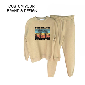 Ropa de marca pulóver unisex polar cuello redondo sudaderas pantalones de chándal conjunto con capucha invierno hombres logotipo personalizado estampado gráfico hoddies - Product Image 5