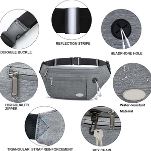 Bolsa de Pecho para Ciclismo y Cinturón de Correr, Multicompartimentos, Deportiva, Bandolera, de Lona - Product Image 4