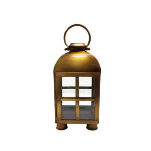 New Handmade Classic Stainless Steel <b>Set</b> of 2 Pieces Candle <b>Lanterns</b> in Brass Antique Finish for Outdoor Home Decoration - Product Image 3