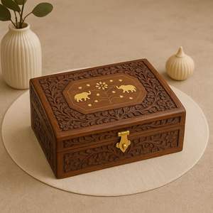 Boîte de rangement en bois moderne pour une décoration minimaliste, offrant un design épuré et une organisation pratique. - Product Image 6