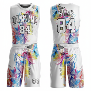 2026 Ensemble de maillot de basketball sans manches ample pour hommes et enfants, personnalisable, respirant, tenue de sport pour matchs d'équipe, vente en gros - Product Image 1