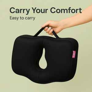 Ergonomic Coccyx Seat Cushion with Memory <b>Foam</b> Orthopedic Tailbone Support Pad <b>for</b> Office & Car Air-Filled <b>for</b> Yoga Kitchen Use - Product Image 3