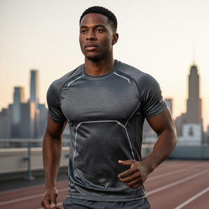 Camiseta Deportiva de Poliéster y Elastano al por Mayor, de Secado Rápido, Absorbe la Humedad, para Correr, Ropa Deportiva para Hombre, Fabricante de Ropa de Gimnasio - Product Image 6