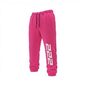 Pantalones Deportivos Negros Lisos para Entrenamiento, Logotipo Personalizado, Ropa Deportiva Holgada de Algodón, Ropa Deportiva Urbana para Hombre - Product Image 1