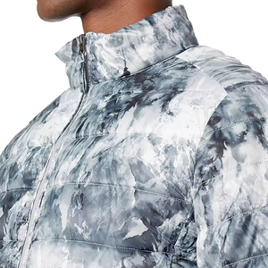 Chaqueta de Forro Polar Estampada para Hombre, Cuello Alto, Cierre de Cremallera, Reversible, Cortavientos, Informal, de Invierno, con Relleno de Poliéster y Lona, 220g - Product Image 5