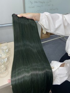 Extensions de cheveux humains vierges non transformés super épais à bout solide, extensions de cheveux de trame de génie droites, perruques en dentelle frontale complète - Product Image 4