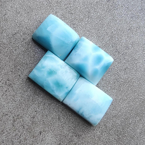 Cabujón Rectangular de Larimar, Gema Calibrada, Piedra Natural Azul Cielo para Joyería - Product Image 5