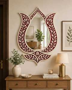 Bone Inlay <b>Mirror</b> Frame Stylish Hand Crafted Bone & Mother of Pearl Inlay <b>Mirror</b> Frame for Home Hotel Restaurant Decoration - Product Image 5