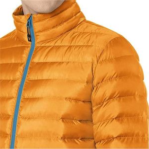 OEM New Arrival solid Yellow Color Men's Puffer <b>Jacket</b> Lightweight Fabric Stand Collar Zipper Style Puffer Coat For Winter Use - Product Image 5