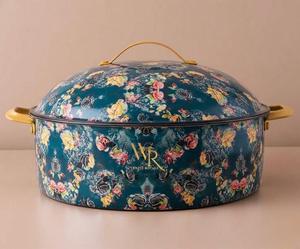 Best Quality Kitchenware Casserole Hotpot Handcrafted Enamel <b>Sticker</b> Design Elegant For Home Dining Tabletop at Wholesale Price - Product Image 2