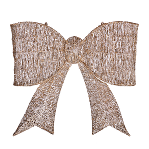 Decoración Navideña Gigante de Lazo Preiluminado para Exteriores, 124 Luces LED Blancas Cálidas, Marco Metálico Iluminado para Decoración de Puerta Principal/Puerta - Product Image 2