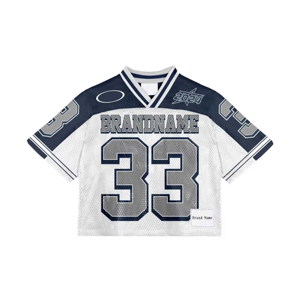 Maillot de football américain personnalisé, élégant, sublimé, respirant, à séchage rapide, manches courtes, 100% polyester, protection UV, homme femme - Product Image 2