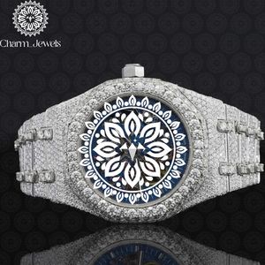 Charm_Jewels Luxury Stainless Steel Tonneau <b>Mechanical</b> <b>Watch</b> 42mm Sapphire Crystal Analog Dial Men Folding Clasp - Product Image 4