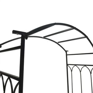 Panchina da Esterno in Acciaio Inossidabile con Arco per Patio, Parco e Hotel - Product Image 5