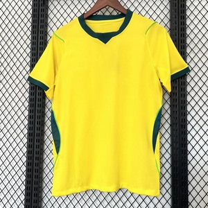 Maillot de football d'été Nouvelle saison 2026 Brésil domicile Manches courtes Uniforme Compétitions européennes 100% Coton Séchage rapide - Product Image 3