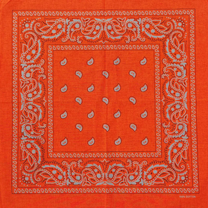 Bandana carré en coton vert néon à motif cachemire, foulard unisexe, logo personnalisé pour les sports de plein air et les tenues décontractées - Product Image 4