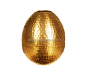 Azora industries Vase à fleurs en laiton martelé personnalisé Pot de table élégant Design pour la décoration intérieure et les mariages Prix - Product Image 4