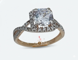 Bague en or 22 carats, finition brillante, pour femme, idéale pour les cérémonies de fiançailles, les mariages, les anniversaires. - Product Image 1