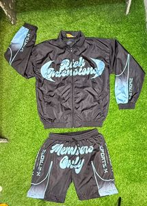 Fashion Wear Men Windbreaker Short <b>Sets</b> Windproof Men Sublimation Design Zipper 2 Piece Short <b>Sets</b> - Product Image 1