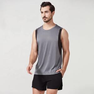 Haute qualité 100% Polyester séchage rapide maille course entraînement débardeurs Fitness entraînement Performance Gym sans manches chemises pour hommes - Product Image 3