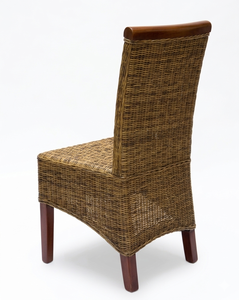 Silla lateral de mimbre Natural con estilo rústico y acogedor, sillón lateral Mawar sin brazos - Product Image 2