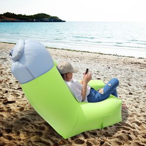 Portable <b>Inflatable</b> Lounger Air <b>Sofa</b> Chair with Organizing Bag Waterproof and Anti-Leaking for Backyard Lakeside Beach Travel - Product Image 4