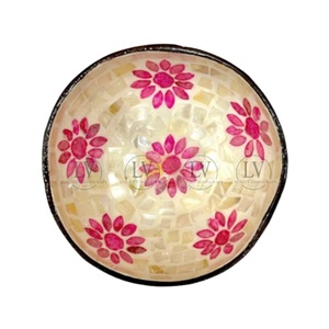 ชามฝังลายเปลือกมะพร้าวแบบเป็นมิตรต่อสิ่งแวดล้อม งานฝีมือทันสมัยแบบกำหนดเอง ผลิตในเวียดนาม ของขวัญวันหยุด เครื่องครัวสั่งทำพิเศษ - Product Image 1