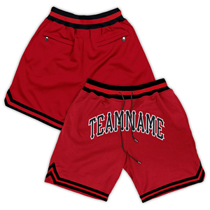 Shorts de basketball en mesh Jalen pour garçons, avec cordon de serrage, respirants, séchage rapide, nom de l'équipe, poche arrière zippée - Product Image 4