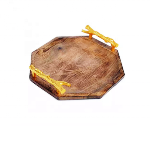 Bandeja de Servir de Madera de Mango, Decorativa, para Mesa de Centro, Sala de Estar, Hotel, Restaurante, para Navidad - Product Image 6