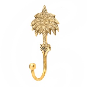 Gold Palm Tree Wall <b>Hook</b> Set Metal Tropical <b>Plant</b> Shaped Coat Hanger Decorative Single <b>Hook</b> For Entryway Kitchen Bathroom Home - Product Image 3