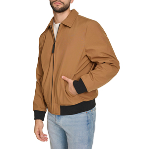 New Factory Made OEM/ODM Bomber Jacket For Men Full Zip Windbreaker Warm Winter Windproof Casual Outwear Padded <b>Lined</b> <b>Coats</b> - Product Image 3