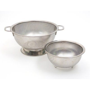 Aluminium <b>Colander</b> With Handles And Footed Base Grade Metal Kitchen <b>Strainer</b> For Pasta And Vegetables Pasta Restaurant Use - Product Image 5