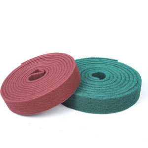 6mm tampon à récurer écossé abrasif à récurer Polyester tampon à récurer rouleau <span class=keywords><strong>rouge</strong></span> tampon à récurer matière première - Product Image 2