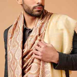 Handcrafted Embroidered Pashmina Wool <b>Shawl</b> Luxury Soft Warm Breathable Traditional Solid Elegant Winter <b>Wrap</b> for Men - Product Image 4