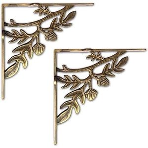 Geometric Brass <b>Floating</b> <b>Shelf</b> <b>Bracket</b> Decorative Triangle Wall Support Holder for Luxury Living Room Interior Design for Home - Product Image 3