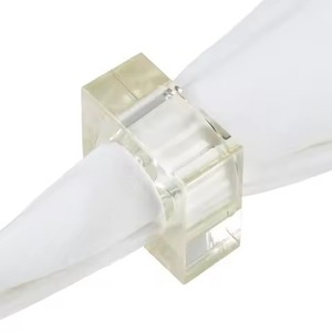 Anillo de servilleta acrílico para restaurante, para decoración de mesa de comedor y soporte de servilletas - Product Image 2