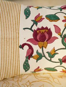 Main bloc lin taie d'oreiller Beige imprimé coton taie d'oreiller avec fermeture éclair plus proche décor à la maison taie d'oreiller - Product Image 4