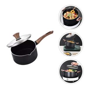 Cacerola Antiadherente con Tapa de Vidrio y Asa de Madera, Olla para Té con Leche y Chai, Compatible con Estufas de Inducción y Gas - Product Image 4