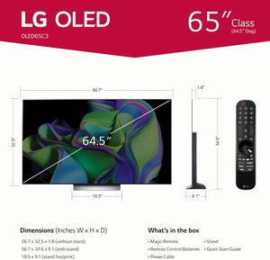 Televisor inteligente OLED evo 4K de la serie C3 de 65 pulgadas para juegos con Magic Remote y Alexa integrada - Product Image 2