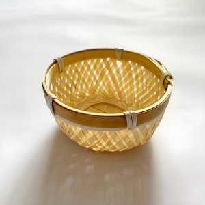 Cestas pequeñas de bambú para almacenamiento en la cocina, para exhibir frutas, aperitivos, mini cesta organizadora de paja - Product Image 1