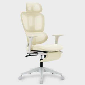 Sedia da Ufficio Ergonomica in Rete con Ruote Silenziose a 360 Gradi, Braccioli Regolabili, Poggiapiedi, Supporto Lombare e Poggiatesta Confortevole - Product Image 3
