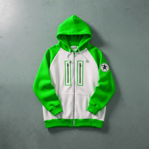 Sweat à capuche 100 % coton French Terry personnalisé de luxe avec appliqué, style Hiphop, zippé, coupe ample, délavé à l'acide pour homme - Product Image 3