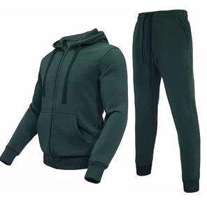 Ensembles de survêtements streetwear unisexes pas chers, style vintage, avec sweat à capuche uni et pantalon large, vente en gros, tenues sportswear hip-hop tendance - Product Image 1