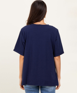 เสื้อยืดผู้หญิงไซส์ใหญ่ ผ้าถักเนื้อแน่น สำหรับฤดูร้อน แฟชั่นลำลอง คอกลม แขนสั้น ทรงครอป มีกระเป๋าหน้า เสื้อยืดตัวสั้นพิเศษ - Product Image 2