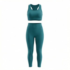 Conjunto de Leggings y Sujetador Deportivo Fácil de Usar, Tejido Elástico Activo, Ofrece Opciones de Color Personalizadas, Ajuste Estable, Ropa Deportiva para Gimnasio - Product Image 1